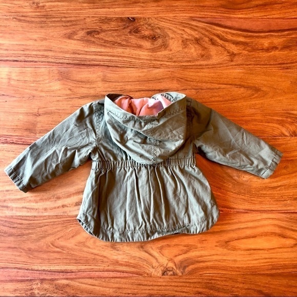 Old Navy Green & Pink Canvas Utility Jacket - Picture 5 of 5